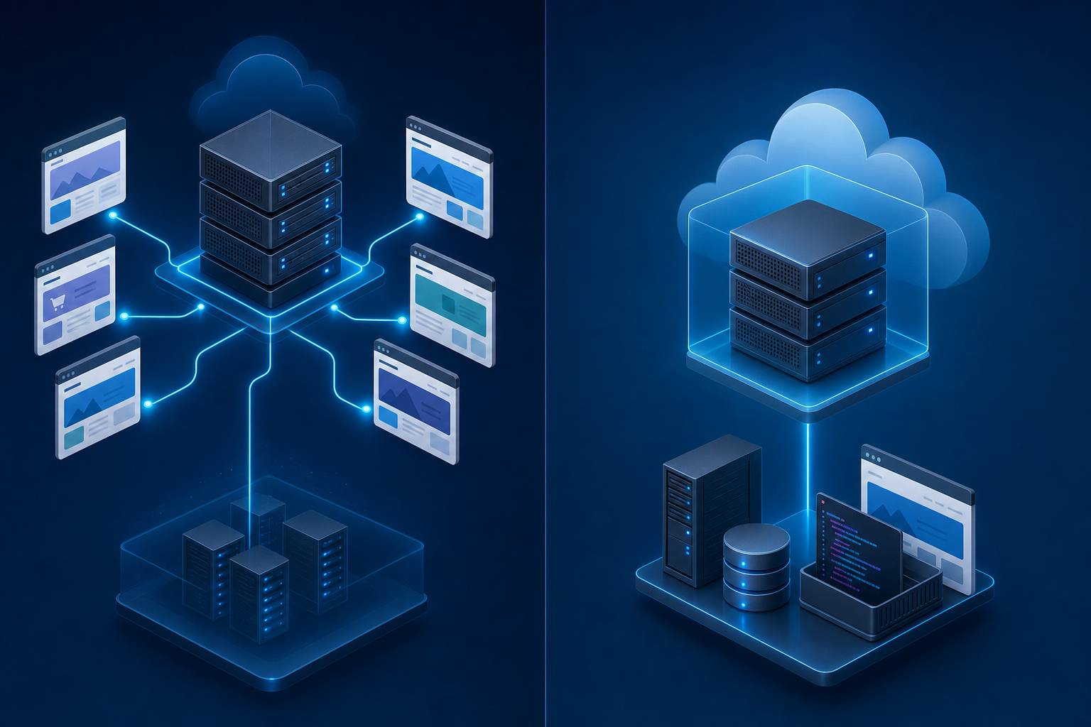 VPS vs hosting compartido: qué opción conviene para un proyecto web a medida
